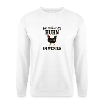 The Hottest Chicken in the West – Fun Shirt - Unisex Sweatshirt - white - Front