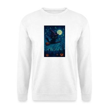 Gaming Halloween Cat as Witch - Unisex Sweatshirt - white - Front