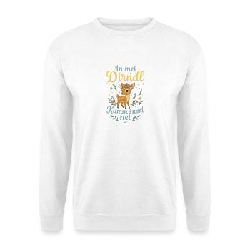 Dans mon Dirndl, je ne connais pas Funny Deer Shirt - Sweat-shirt Unisexe - blanc - Devant