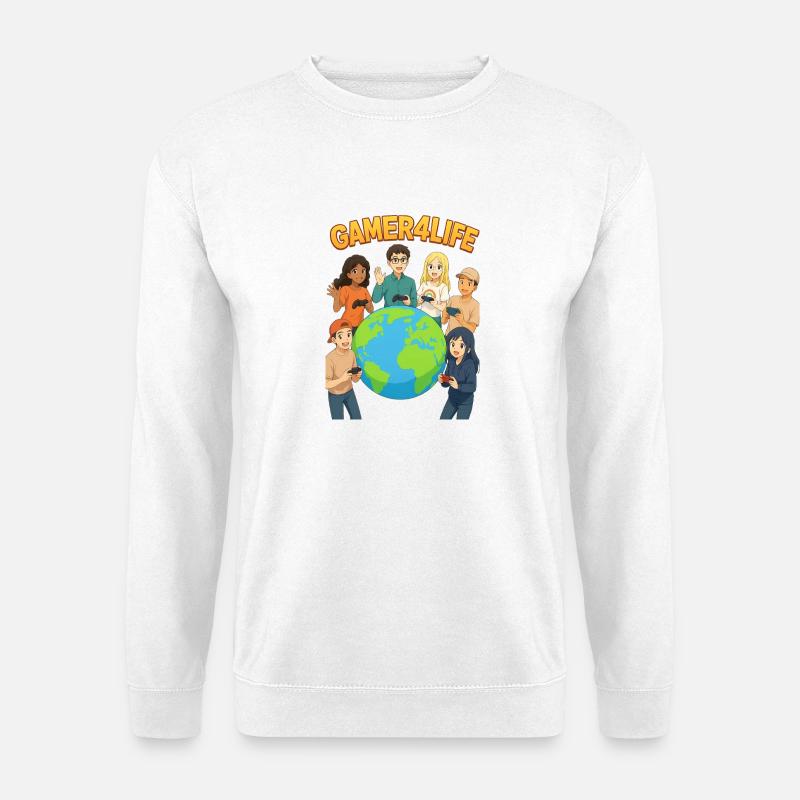 Gamer4Life Globale Freundschaft - Unisex Pullover - Weiß