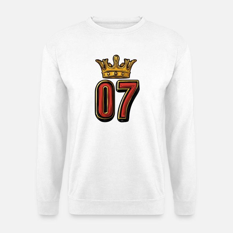 7 Zahl Krone - Unisex Pullover - Weiß