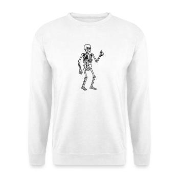 Squelette lumineux dans un style rétro - Sweat-shirt Unisexe - blanc - Devant