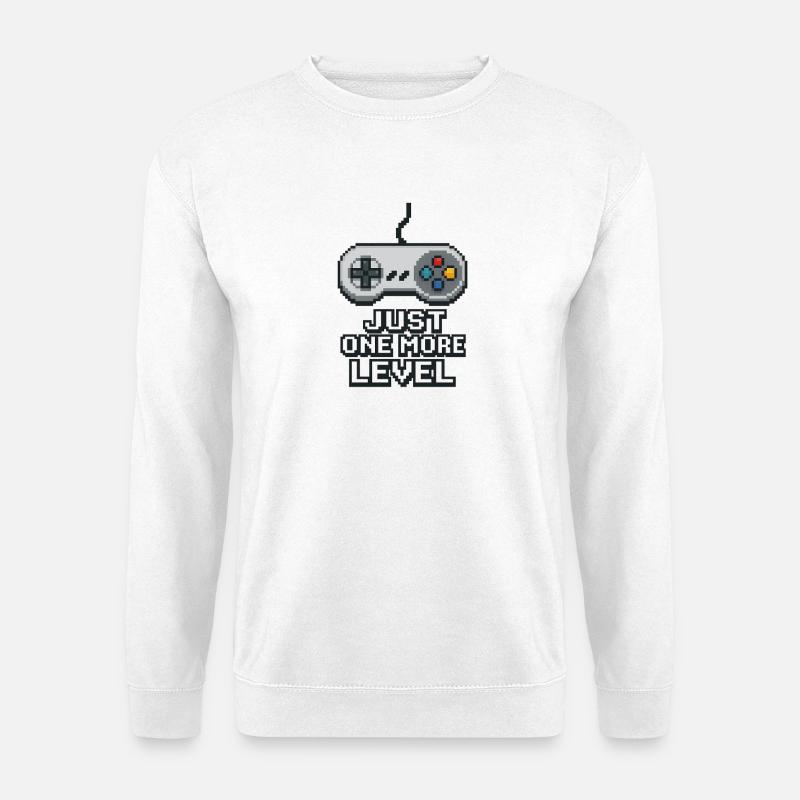 Pixel Neon Game Controller Design - Unisex Sweatshirt - white