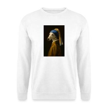 Portrait de chien Impression artistique - Sweat-shirt Unisexe - blanc - Devant