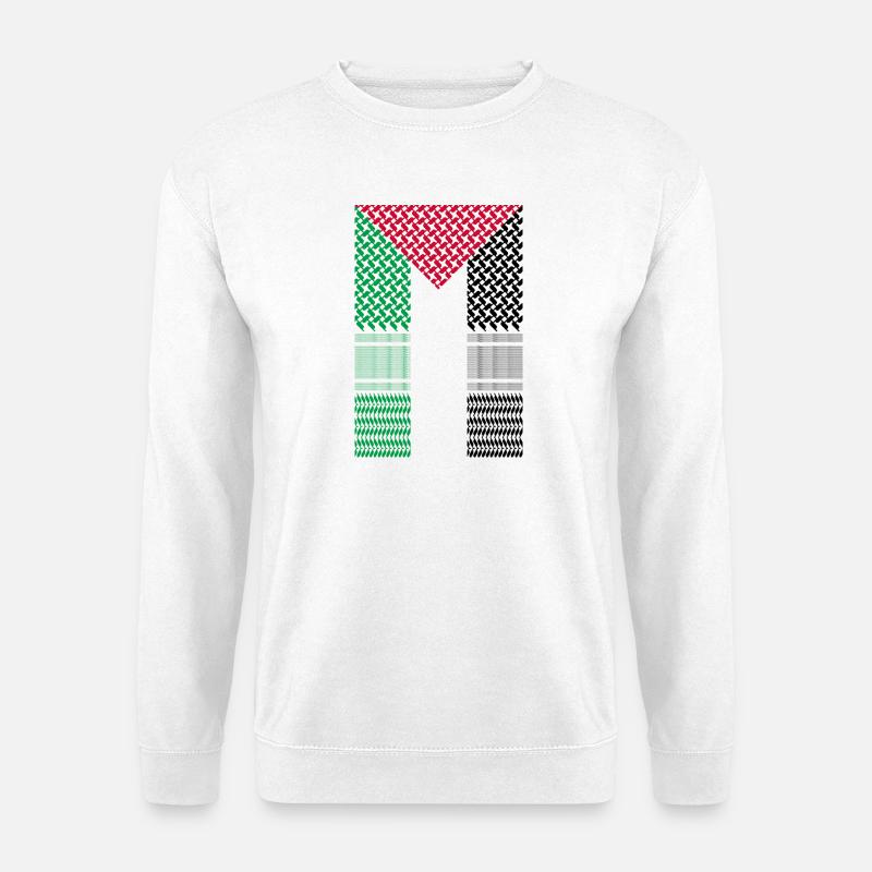 Palästinensische Flagge - Unisex Pullover - Weiß