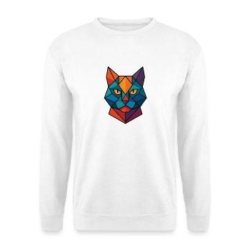 Cat | Cat Head Print / Print / Design - Unisex Sweatshirt - white - Front