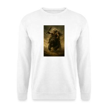 Guerrier Barbare sur Ours Brun – Illustration Fant - Sweat-shirt Unisexe - blanc - Devant