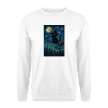 Halloween Hexen Katze - Unisex Pullover - Weiß - Vorne
