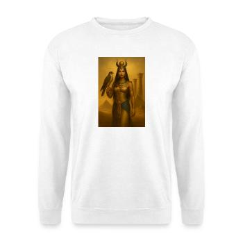 Déesse Égyptienne – Faucon et Pyramides - Sweat-shirt Unisexe - blanc - Devant