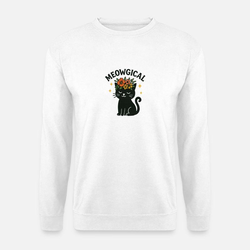 Conception de chat mignon magique - Meowgical - Sweat-shirt Unisexe - blanc