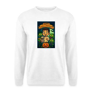 Joyeux Halloween Kid avec des monstres - Sweat-shirt Unisexe - blanc - Devant