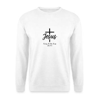 Christian Bible Quote - Jesus - Unisex Sweatshirt - white - Front