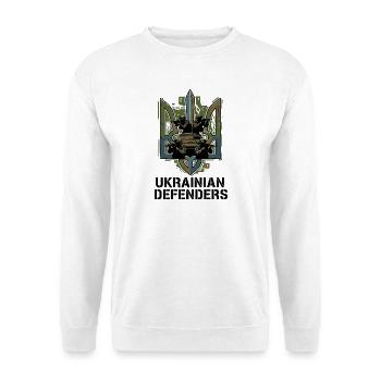 Emblem der ukrainischen Verteidiger - Unisex Pullover - Weiß - Vorne