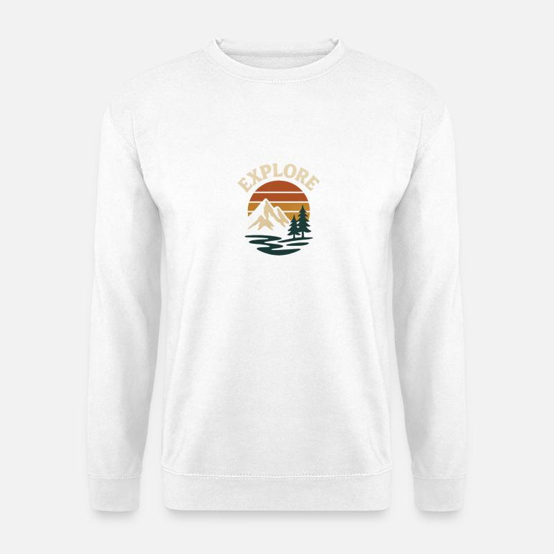 Explore Sonnenuntergang - Unisex Pullover - Weiß