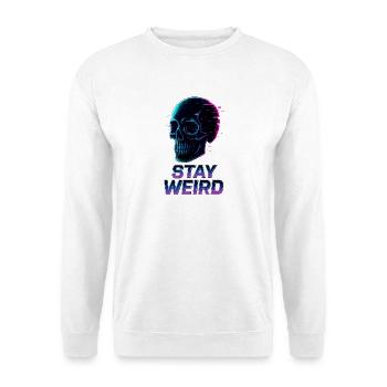 Stay Weird Neon Schädel - Unisex Pullover - Weiß - Vorne