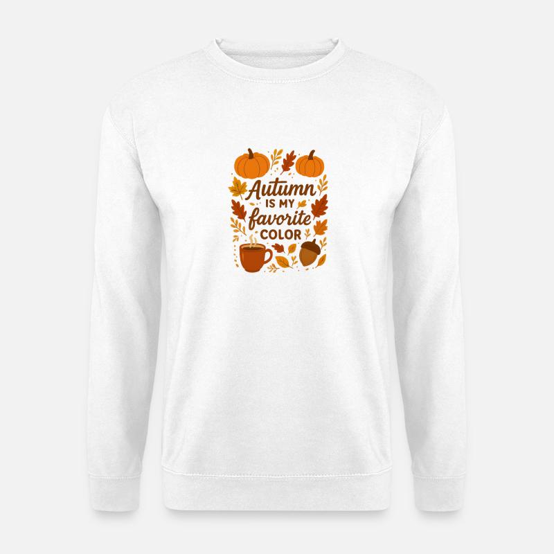 Herbstliebe Meine Lieblingsfarbe Herbst - Unisex Pullover - Weiß