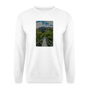 Heart Pixel Landscape Greens - Unisex Sweatshirt - white - Front