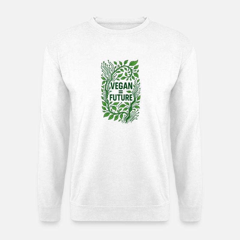 Vegan Future Grüne Tech Vision - Unisex Pullover - Weiß