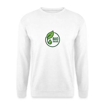 Chemise à logo organique à l’intérieur des feuilles - Sweat-shirt Unisexe - blanc - Devant