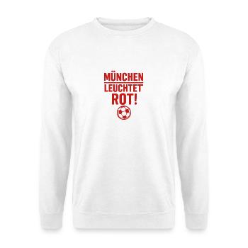 Munich Glows Red – Football City Motif - Unisex Sweatshirt - white - Front