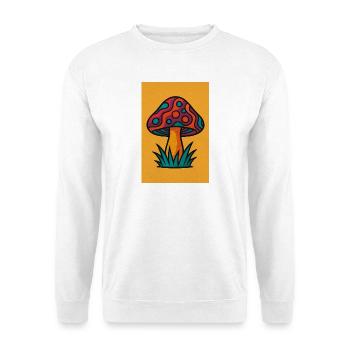 Color explosion mushroom motif - Unisex Sweatshirt - white - Front
