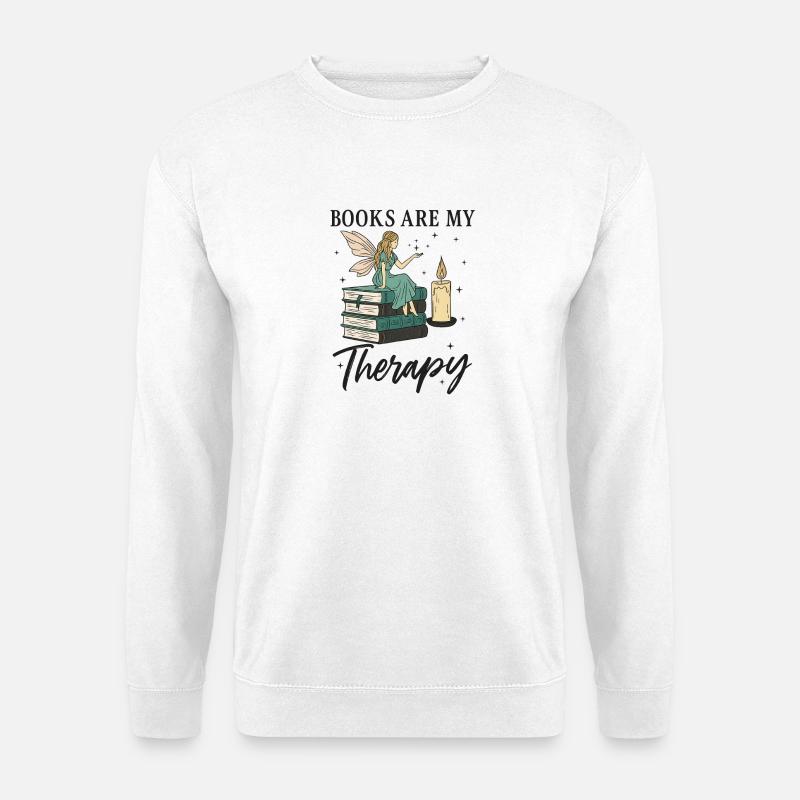 Bücher sind meine Therapie - Unisex Pullover - Weiß