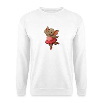 Tanzender Elefant im Tutu - Unisex Pullover - Weiß - Vorne