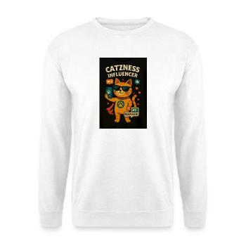 Cat influencer with sunglasses - Unisex Sweatshirt - white - Front