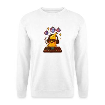 Banane DJ fume Banane 🍌 - Sweat-shirt Unisexe - blanc - Devant