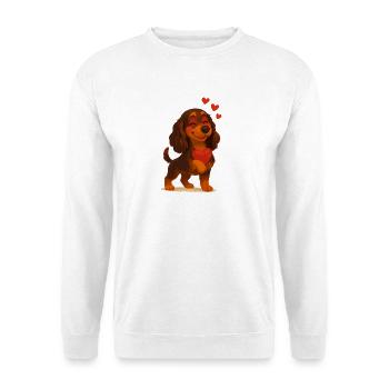 Cocker Spaniel amoureux - Sweat-shirt Unisexe - blanc - Devant