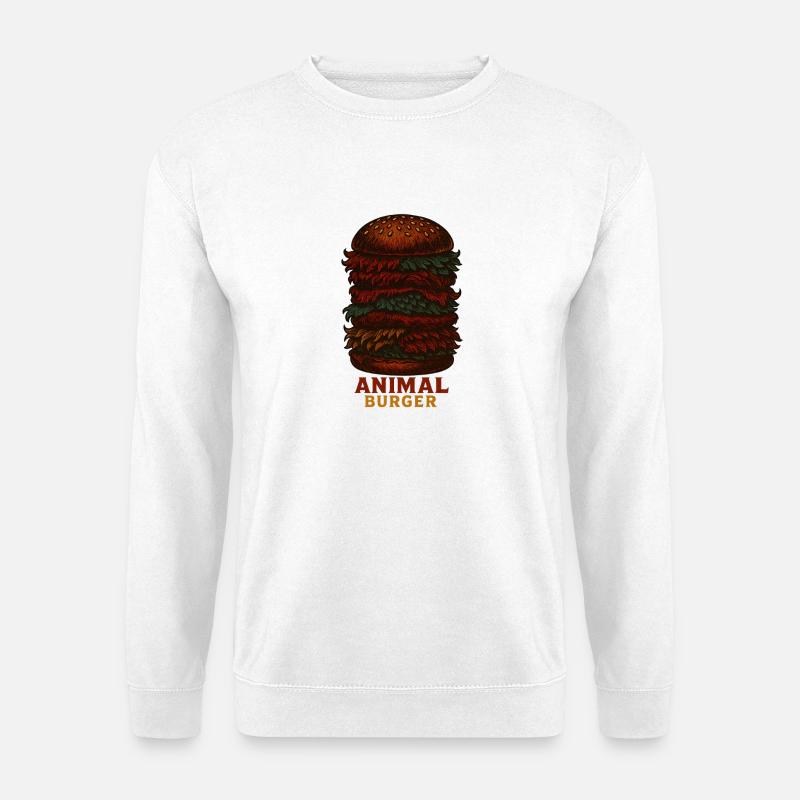 Animal_BRGR - Unisex Pullover - Weiß