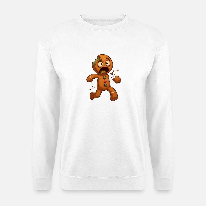 Halloween Zombie Lebkuchenmann - Unisex Pullover - Weiß