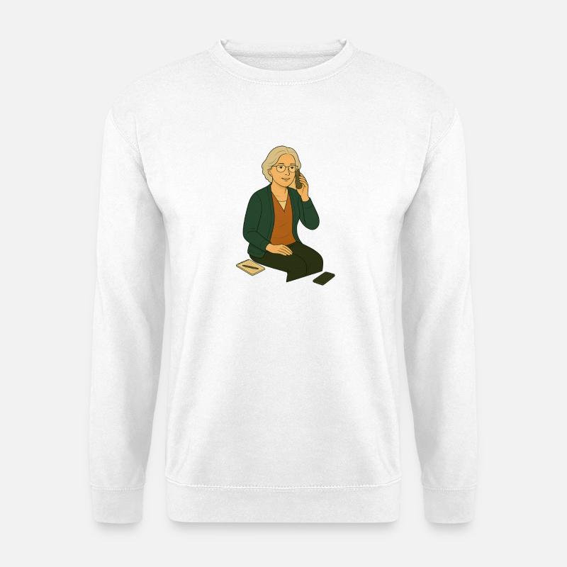 Oma Karin - Unisex Pullover - Weiß