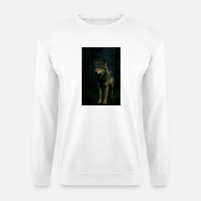 Wildtiere, Wölfe - Unisex Pullover - Weiß