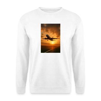 Aircraft taking off - Unisex Sweatshirt - white - Front