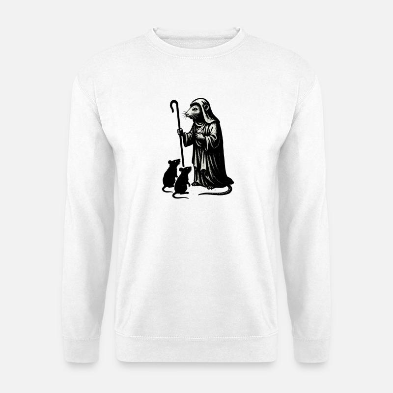 Pestdoktor und Mäuse - Unisex Pullover - Weiß