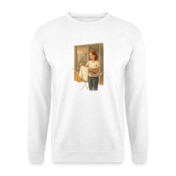 Laundry in the light: quiet everyday life - Unisex Sweatshirt - white - Front