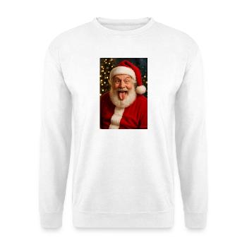 Joyeux Noël - Père Noël fou - Sweat-shirt Unisexe - blanc - Devant