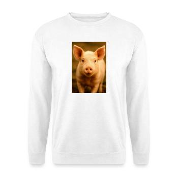 Tier, Schwein - Unisex Pullover - Weiß - Vorne