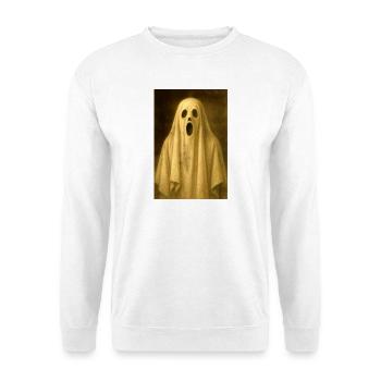 Fantôme en feuilles, Halloween - Sweat-shirt Unisexe - blanc - Devant