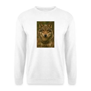 Animal, loup - Sweat-shirt Unisexe - blanc - Devant