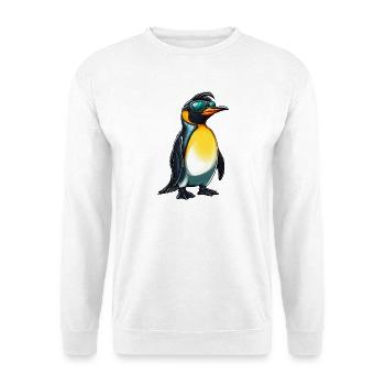 pingouin drôle avec des lunettes de soleil :) - Sweat-shirt Unisexe - blanc - Devant