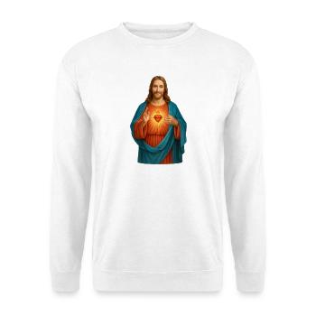 Heart Light Jesus Emblem - Unisex Sweatshirt - white - Front