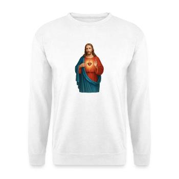 Illustration des rayons lumineux du Sacré-Cœur - Sweat-shirt Unisexe - blanc - Devant