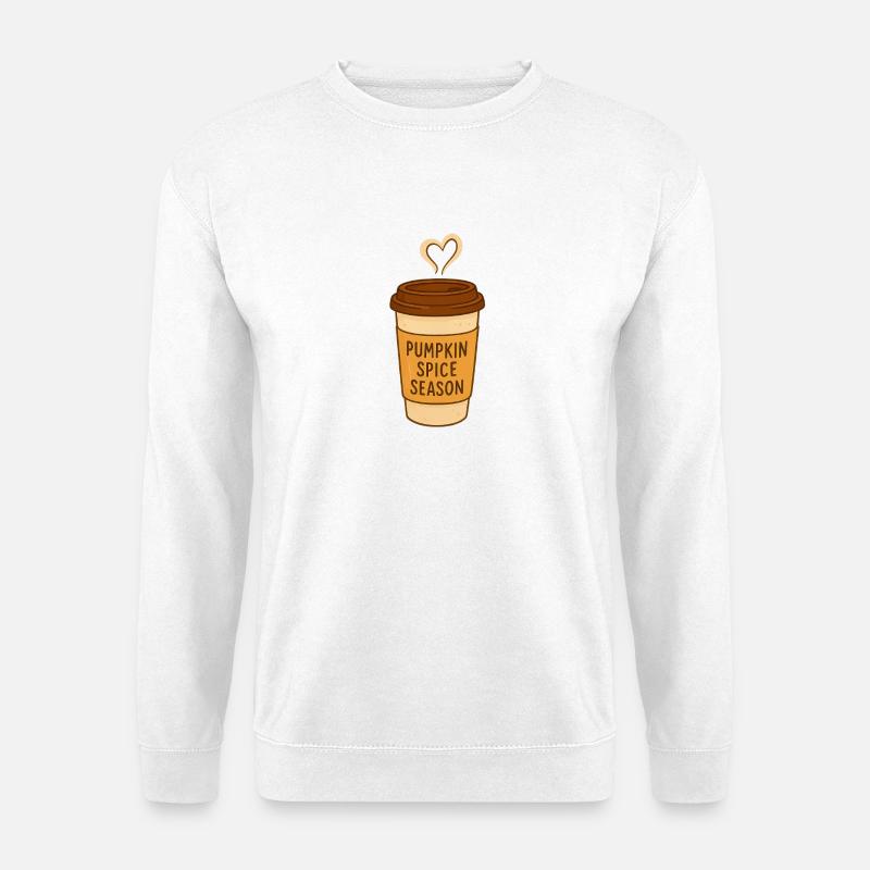 Pumpkin spice season Kaffebecher Design - Unisex Pullover - Weiß
