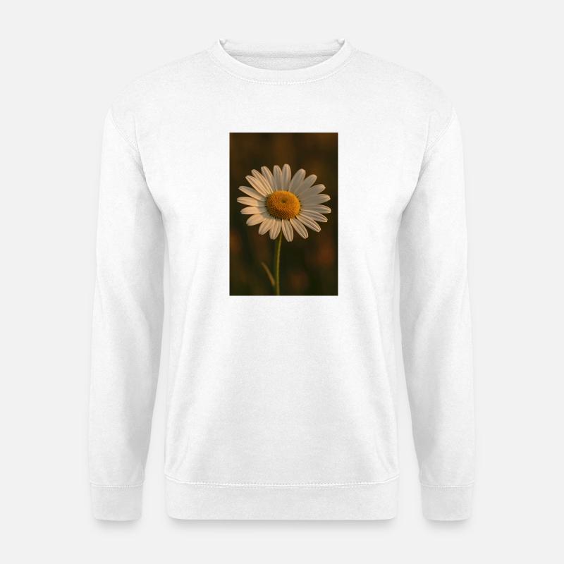 Natur - Blumen - Gänseblümchen - Unisex Pullover - Weiß