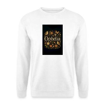 Ophelia Florals on Black - Unisex Sweatshirt - white - Front