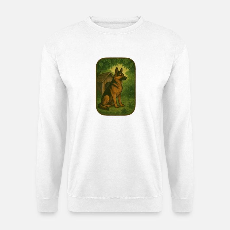 Retro Waldhund - Unisex Pullover - Weiß