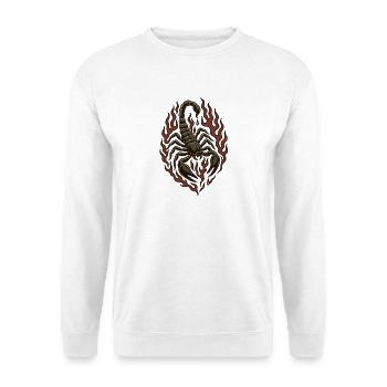 Flame Scorpion Illustration - Unisex Sweatshirt - white - Front