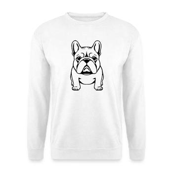 personalisiertes Bulldoggen Geschenk T-shirt  - Unisex Pullover - Weiß - Vorne
